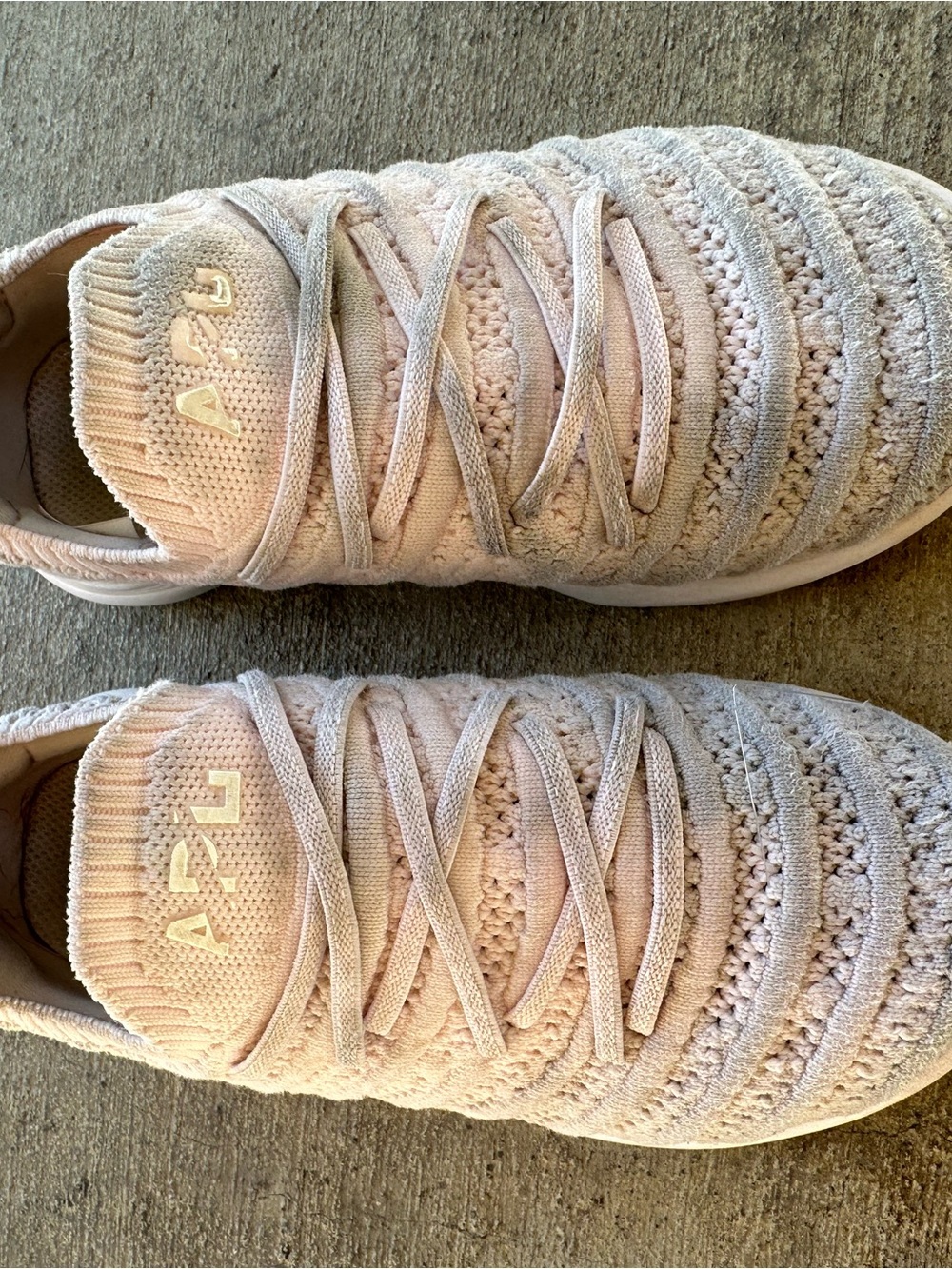 APL Pink Knit Slip-On Sneakers